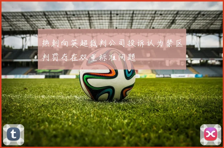 热刺向英超裁判公司投诉认为禁区判罚存在双重标准问题