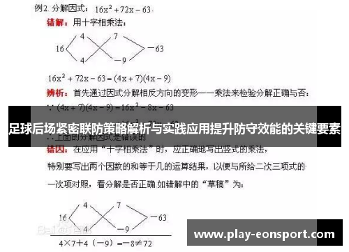 足球后场紧密联防策略解析与实践应用提升防守效能的关键要素