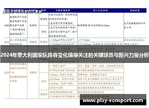 2024年意大利国家队阵容变化值得关注的关键球员与新兴力量分析